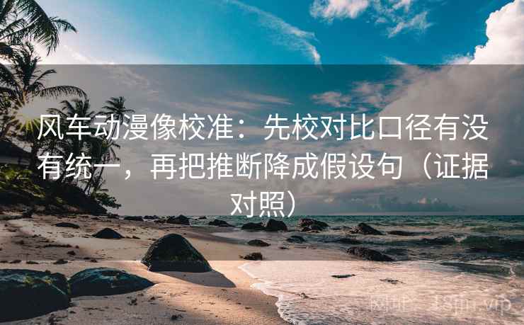 风车动漫像校准：先校对比口径有没有统一，再把推断降成假设句（证据对照）