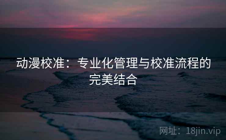 动漫校准：专业化管理与校准流程的完美结合