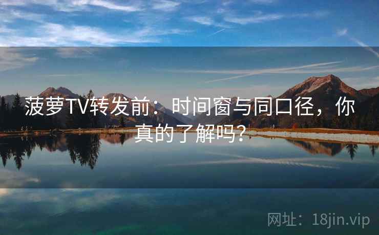 菠萝TV转发前：时间窗与同口径，你真的了解吗？