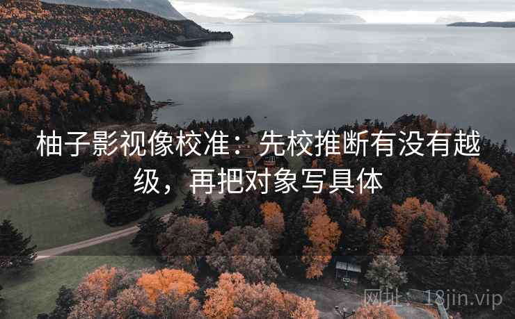 柚子影视像校准:先校推断有没有越级,再把对象写具体 柚子影视像校准:先校推断有没有越级,再把对象写具体